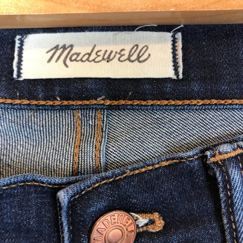 Madewell 9 inch High Rise Dark Wash Skinny Jeans - Picture 6 of 11